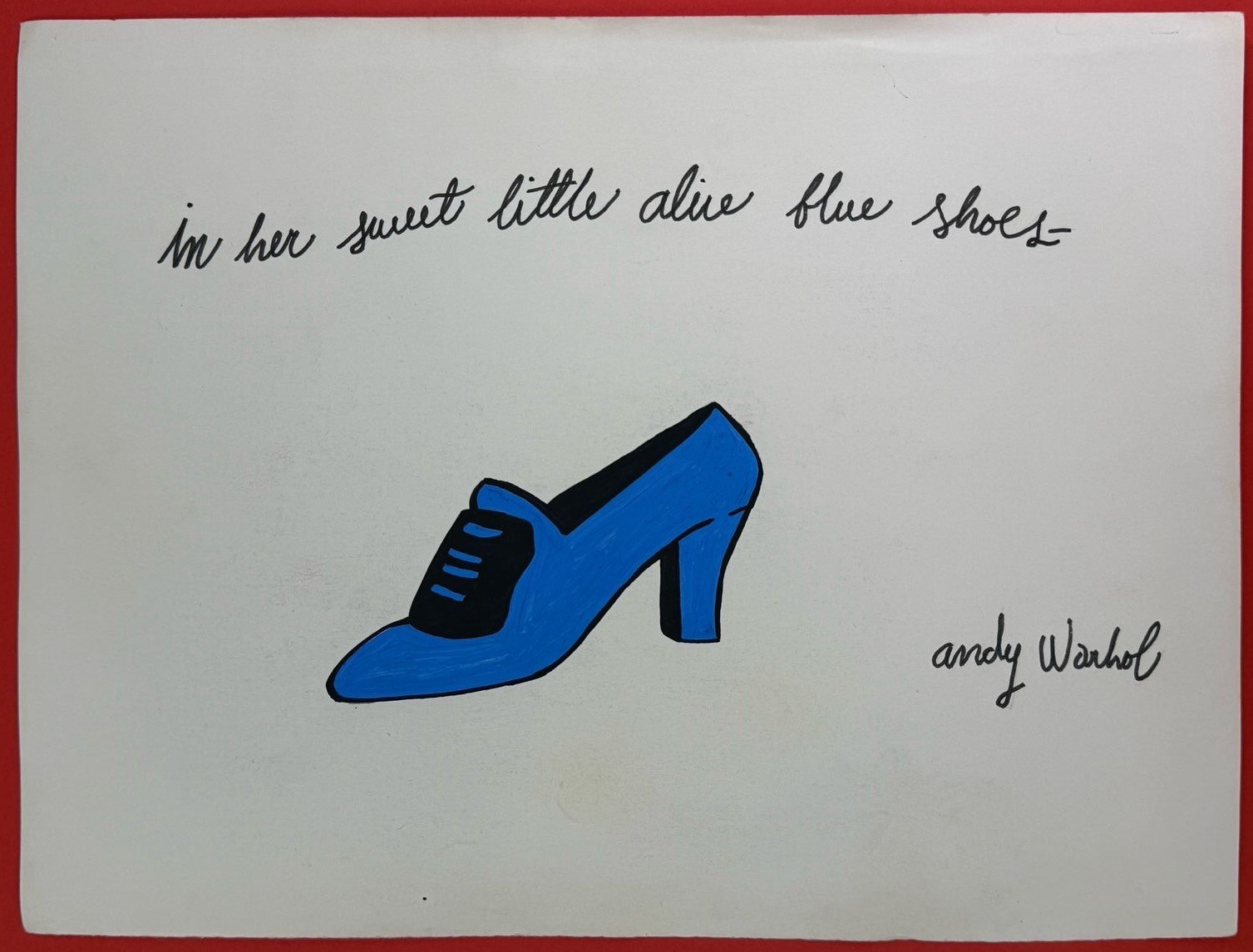 Andy Warhol (Handmade) Mixed Media on Paper Painting signed and stamped