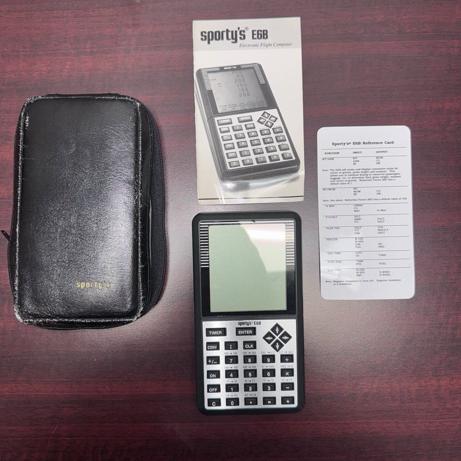 PreOwned Sporty’s Electronic E6B Flight Computer With Case And Manual