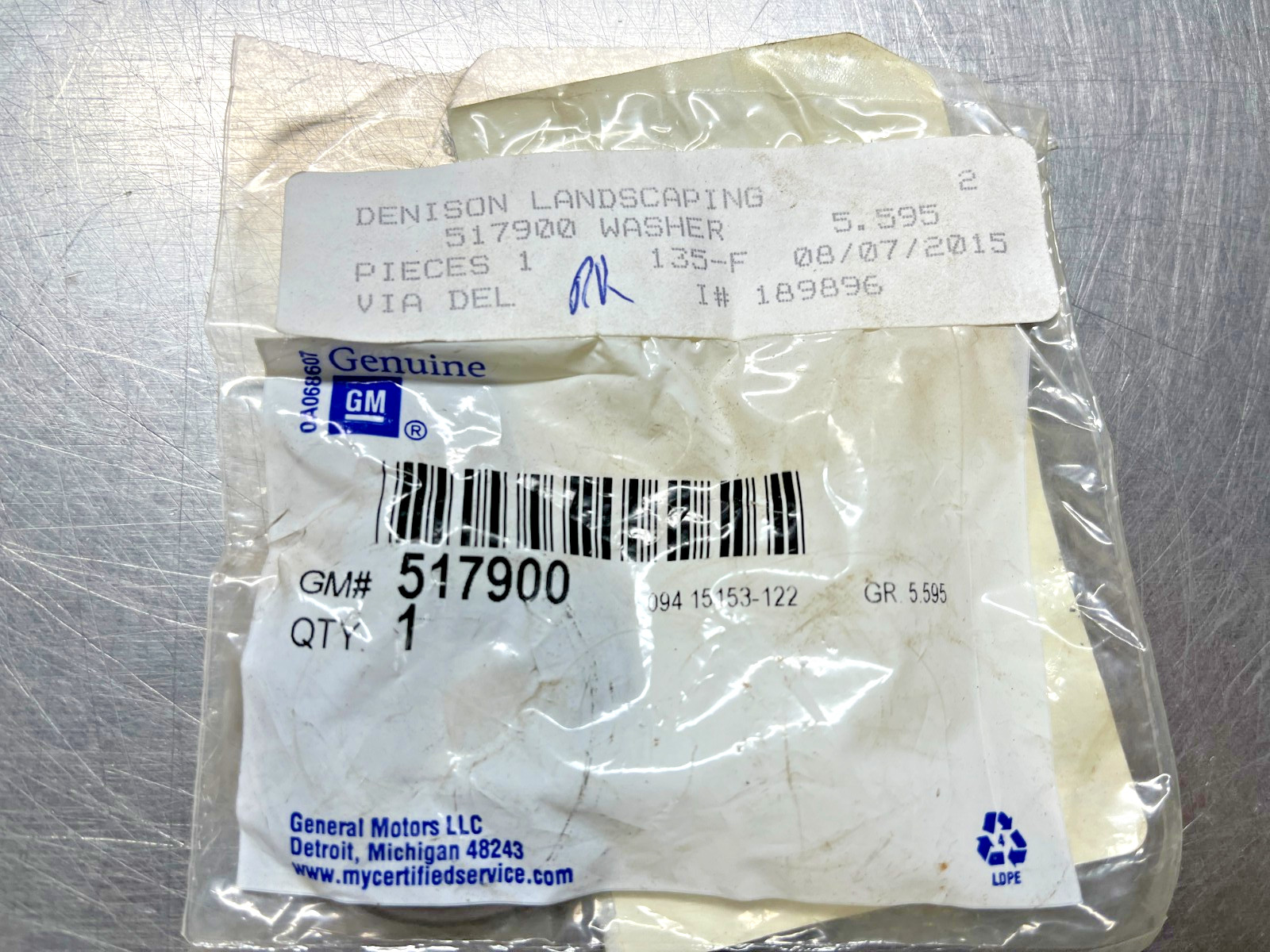 517900  Genuine OEM GM  Differential Pinion WASHER