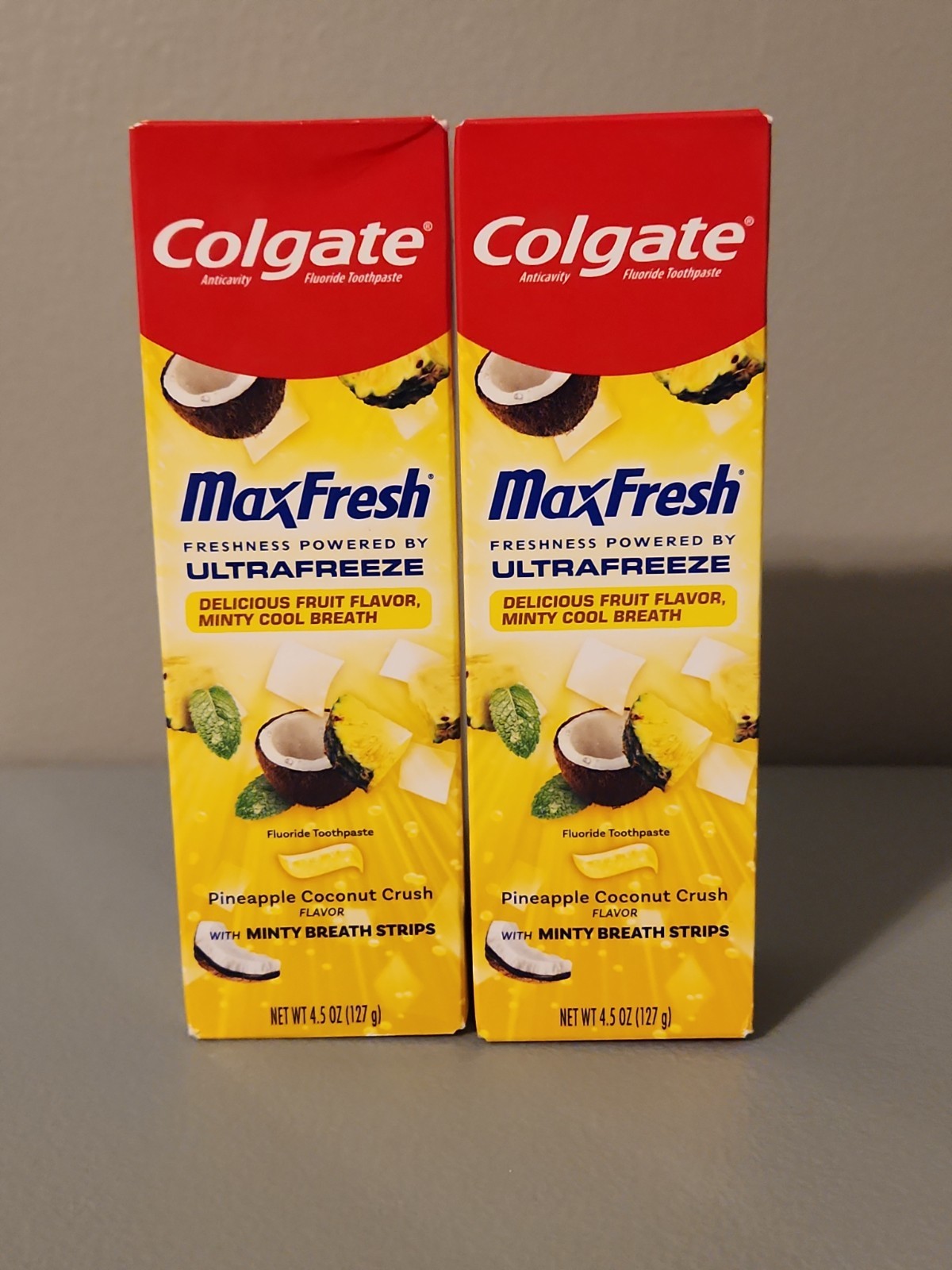 2 Colgate Max Fresh Anticavity Fluoride Toothpaste Mint Pineapple Coconut Crush