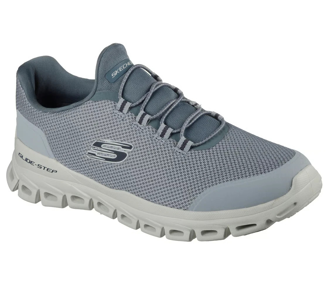 Skechers Shoes Mens Slate Slip On Wide Fit Sport Glide Memory Foam Casual 233016