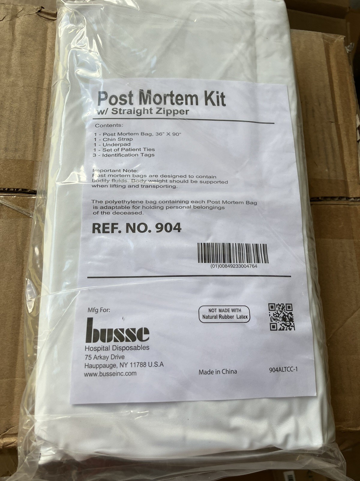 ( Lot of 10 ) Busse Hospital Post Mortem Kits with Straight Zipper Bag - 904