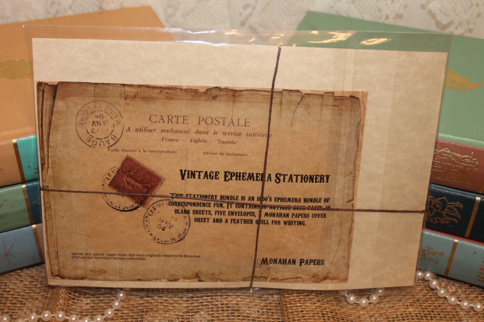Assorted Vintage Themed Paper Supplies