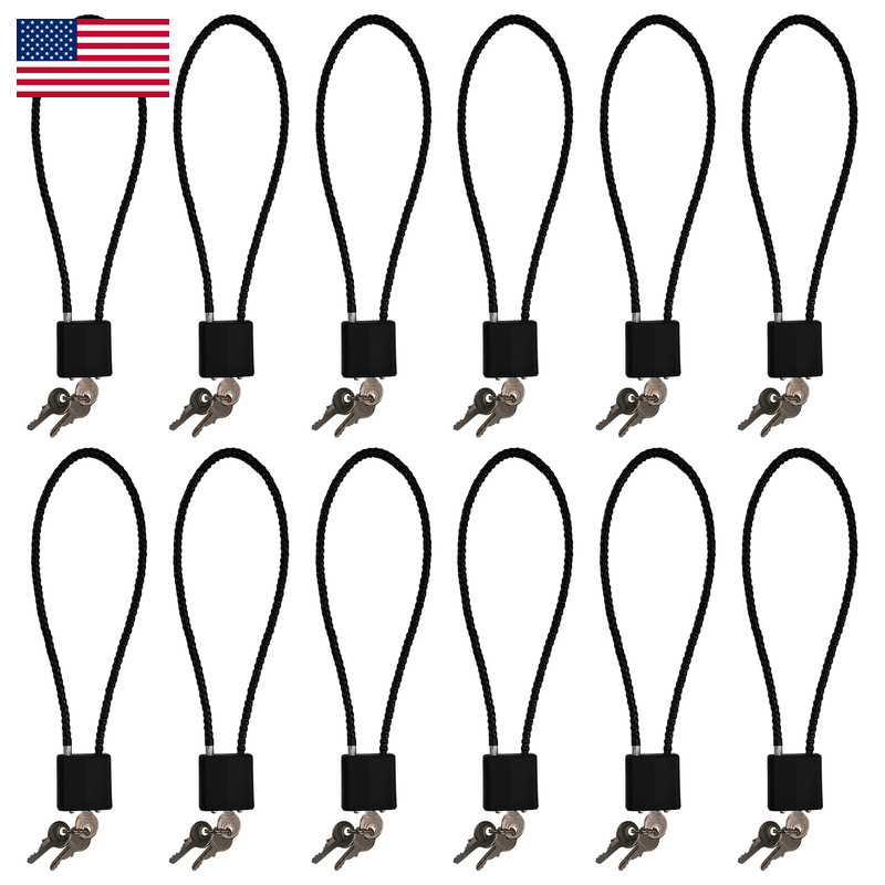 Tashow Gun Locks 12 Pcs Heavy Duty Steel Gun Lock Cable Covered Body And