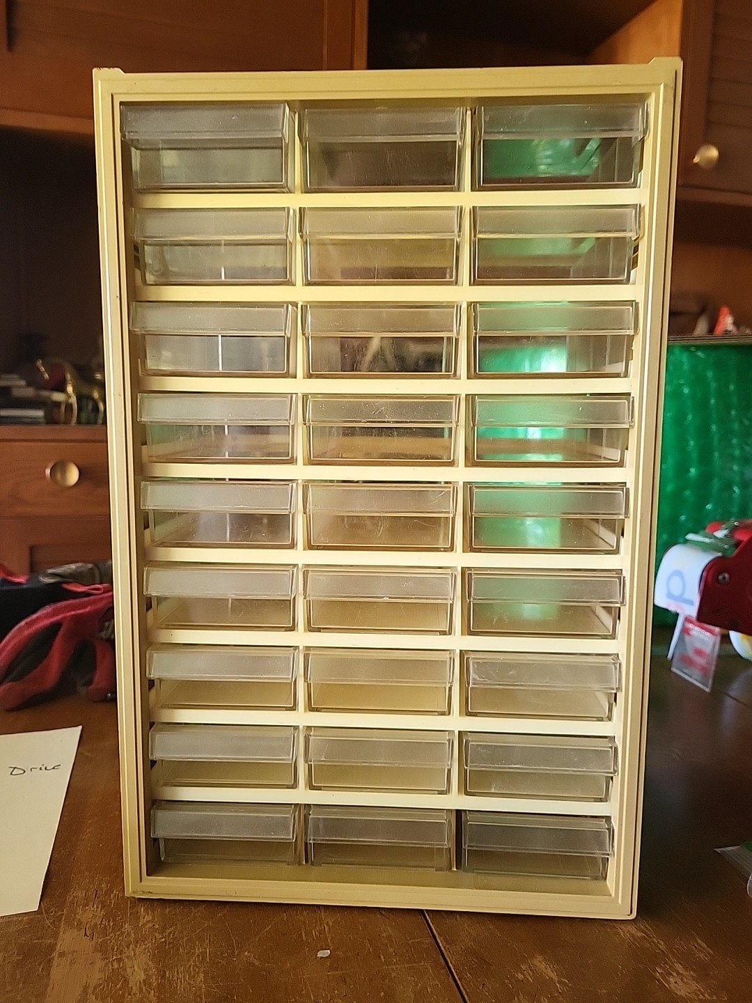 Craftsman Gold Crown Logo 27 Drawer Plastic Storage Organizer Bin Box Cabinet