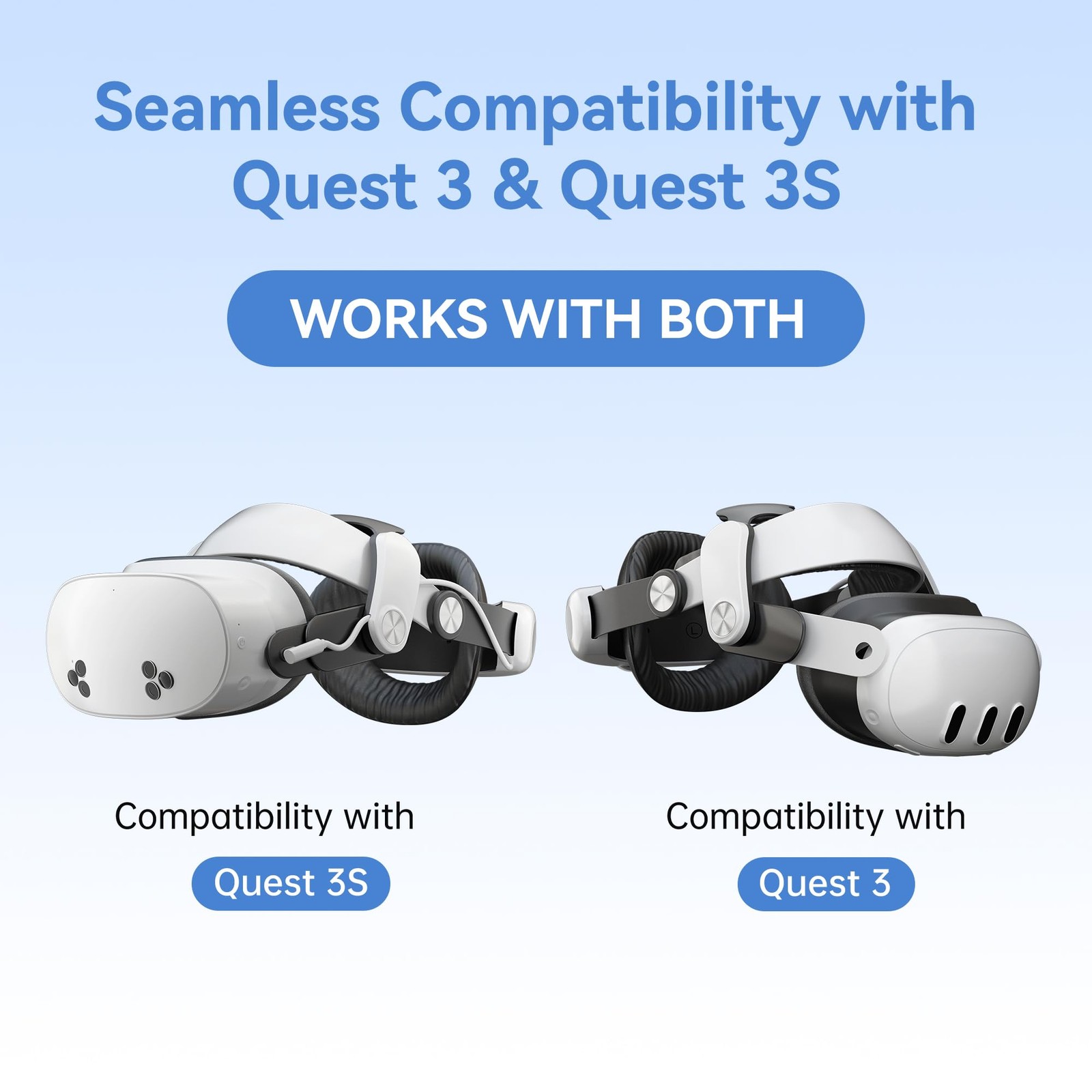 VR Head Strap Compatible with Meta Quest 3/3S ,8000mAh Fast Charging & Audio ...