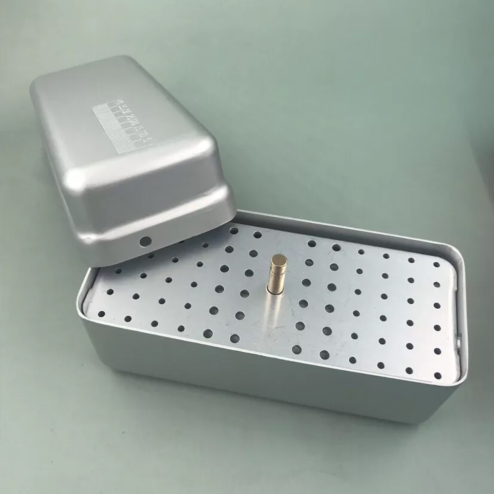 72 Holes Dental FG Bur Endo File Holder Stand Autoclave Disinfection Case Box US
