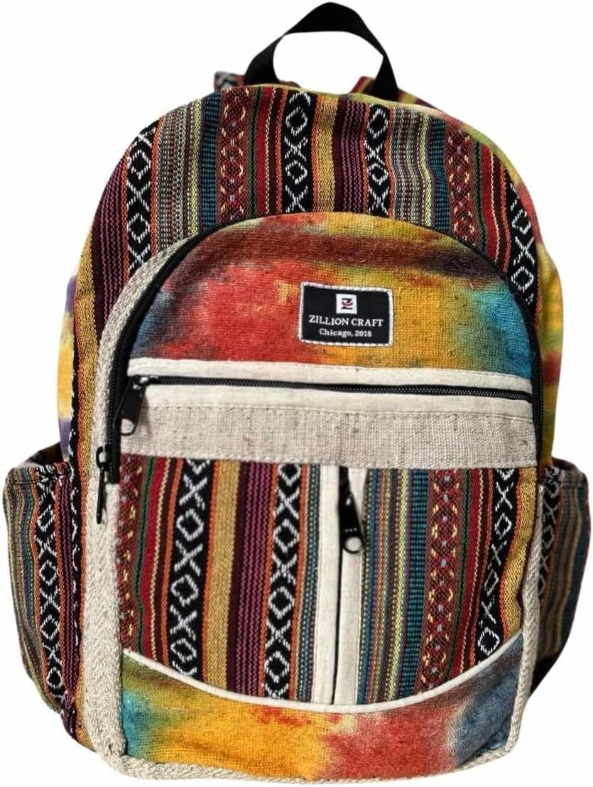 Zillion Craft himalayan hemp back pack. Laptop, Tablet carrying college,...