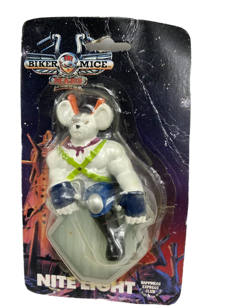 Vintage Biker Mice From Mars Vinnie Nite Night Lite 1993 New Sealed Shows Wear
