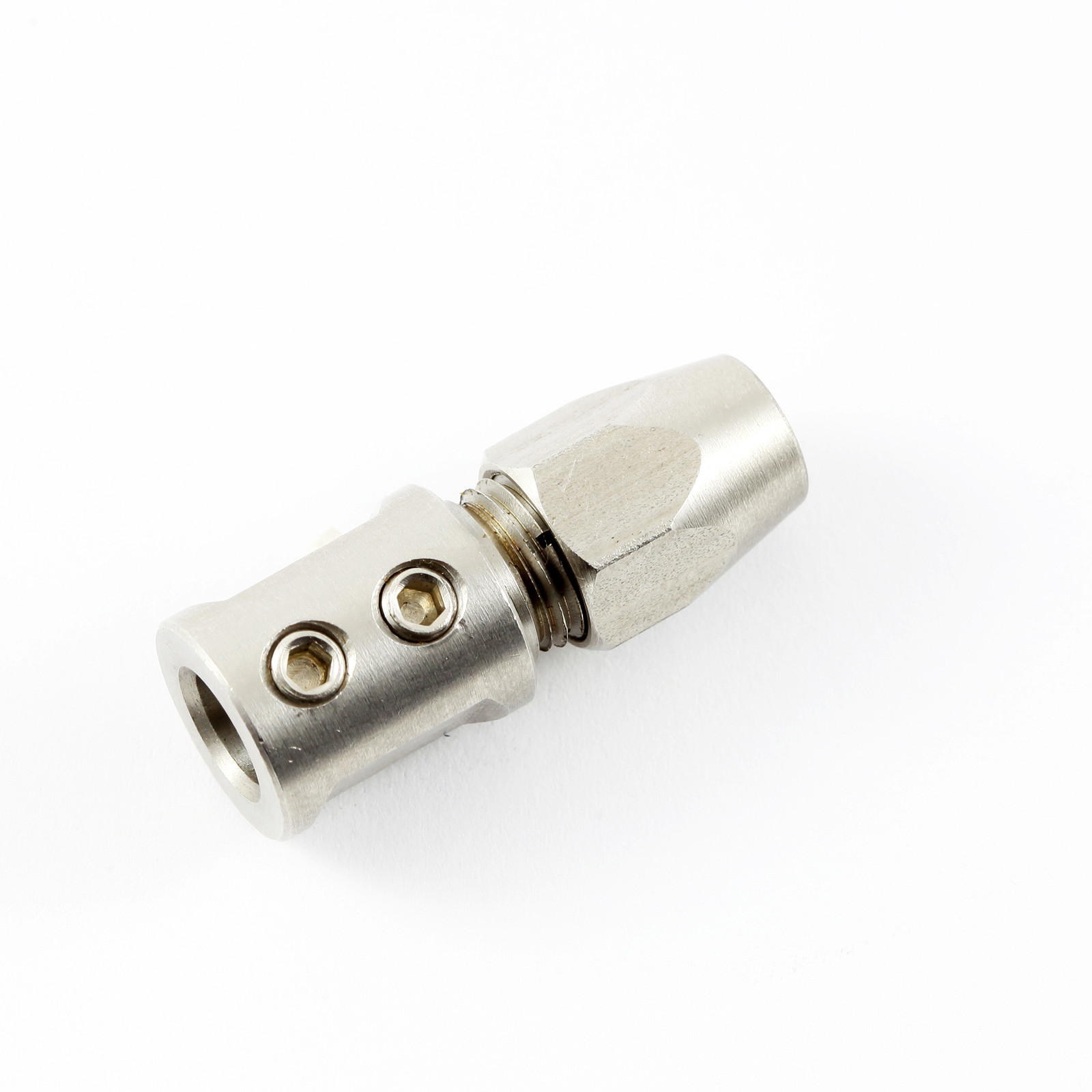 Steel Flex Collet Coupler for 6mm Motor Shaft and 4.76mm (3/16 inch) Flex Cable
