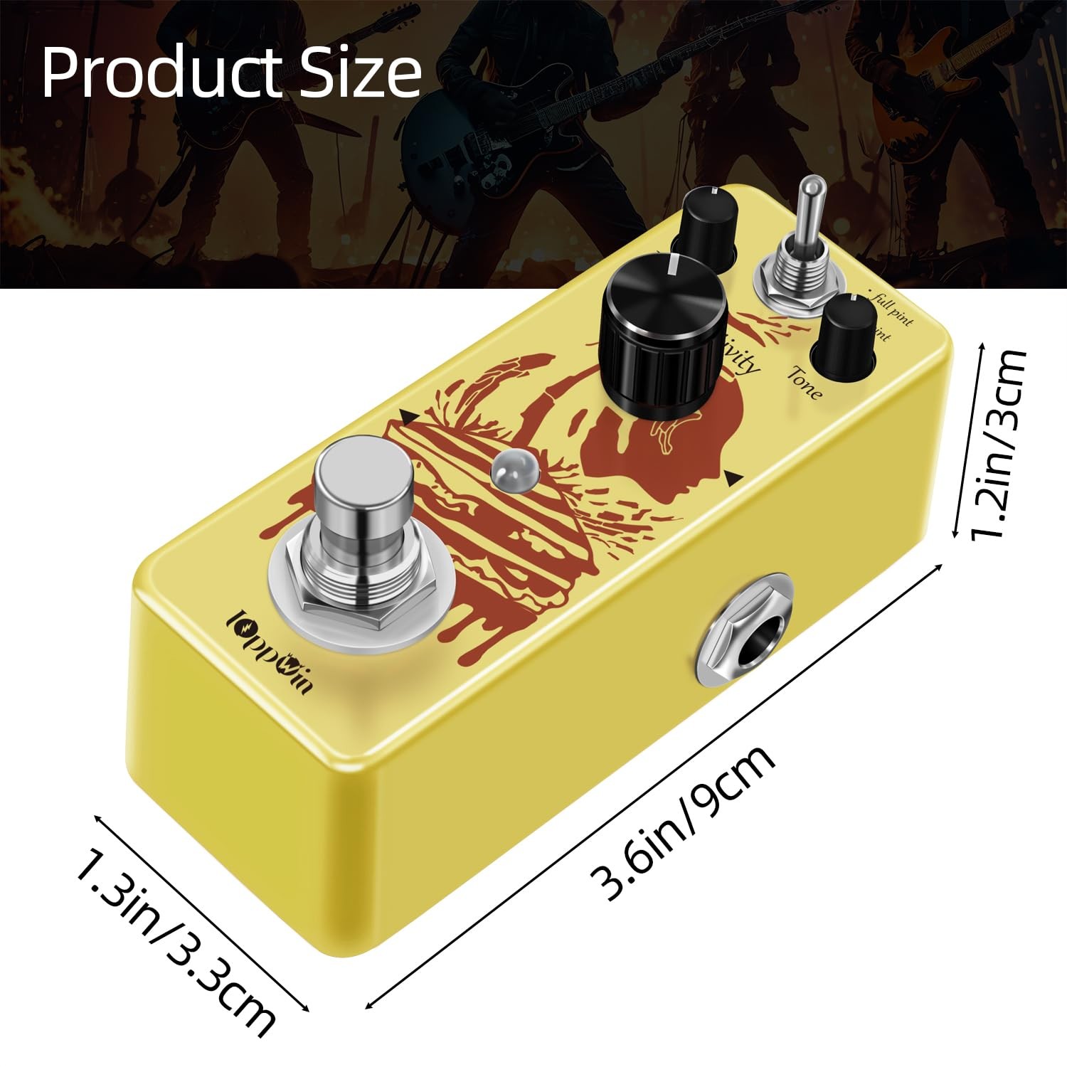 IOppWin COMP Optical Compressor Pedal - Classic Smooth Dynamics Yellow