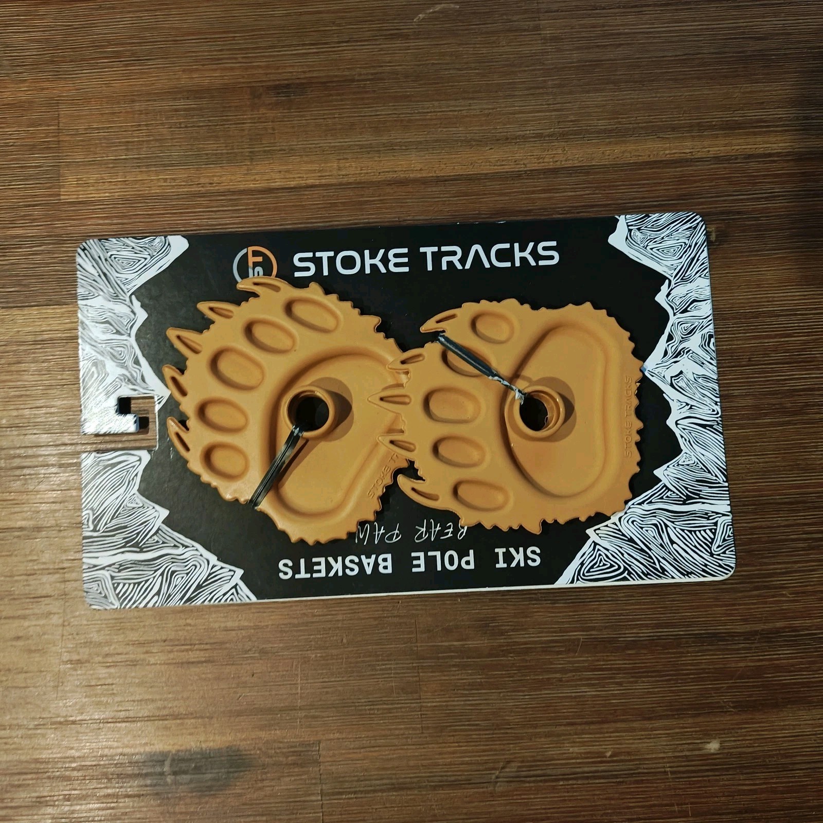 Stoke Tracks Bear Paw Tracks Ski Pole Baskets - NEW 860010873212