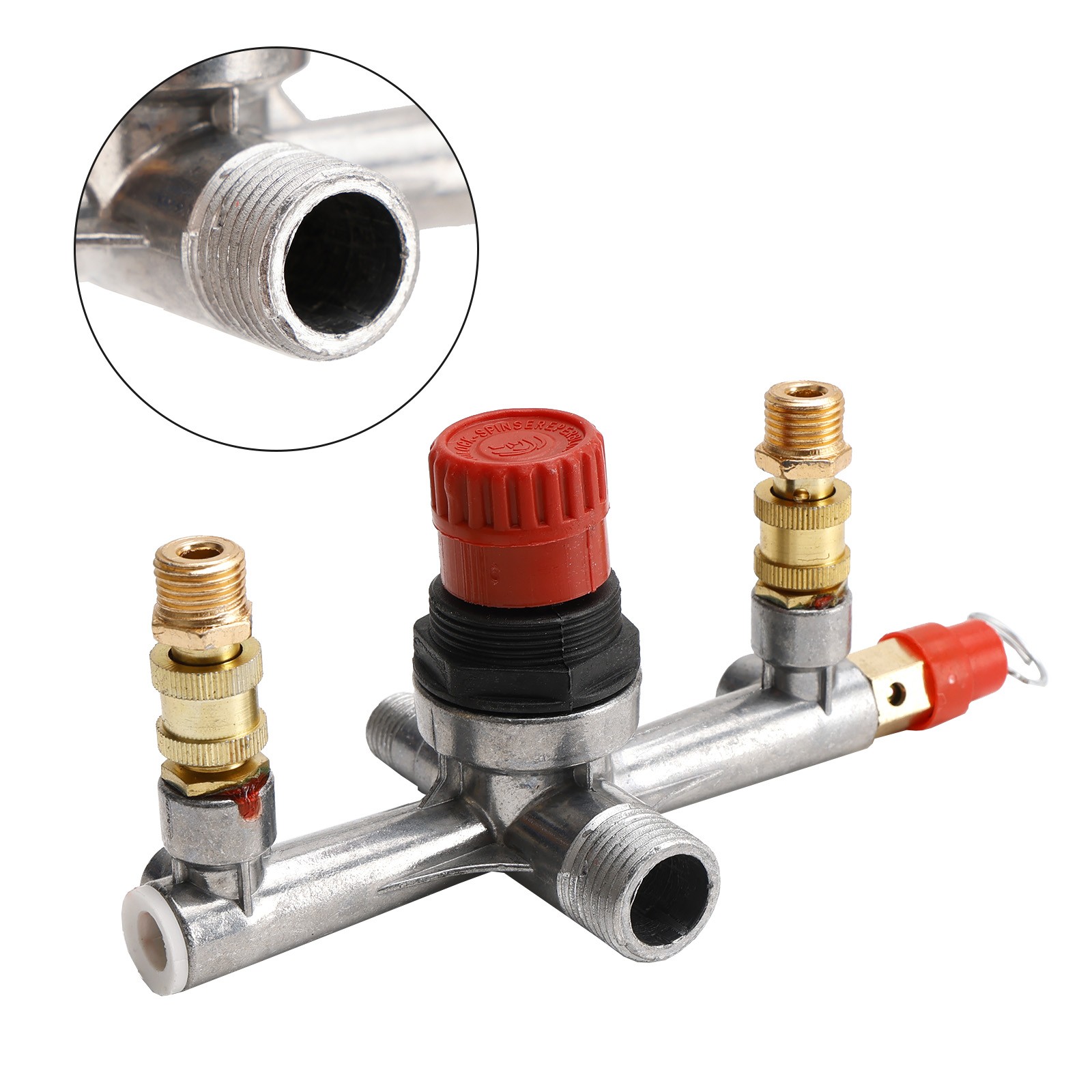 Air Compressor Pressure Valve Switch-Control Manifold Regulator Gauges Tool KIT