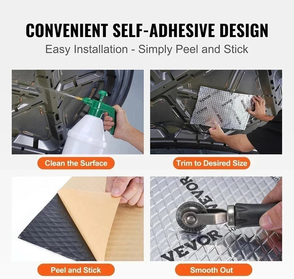 52 SqFt Car Sound Deadener Mat Proofing Thick Insulation Material Dynamat Noise