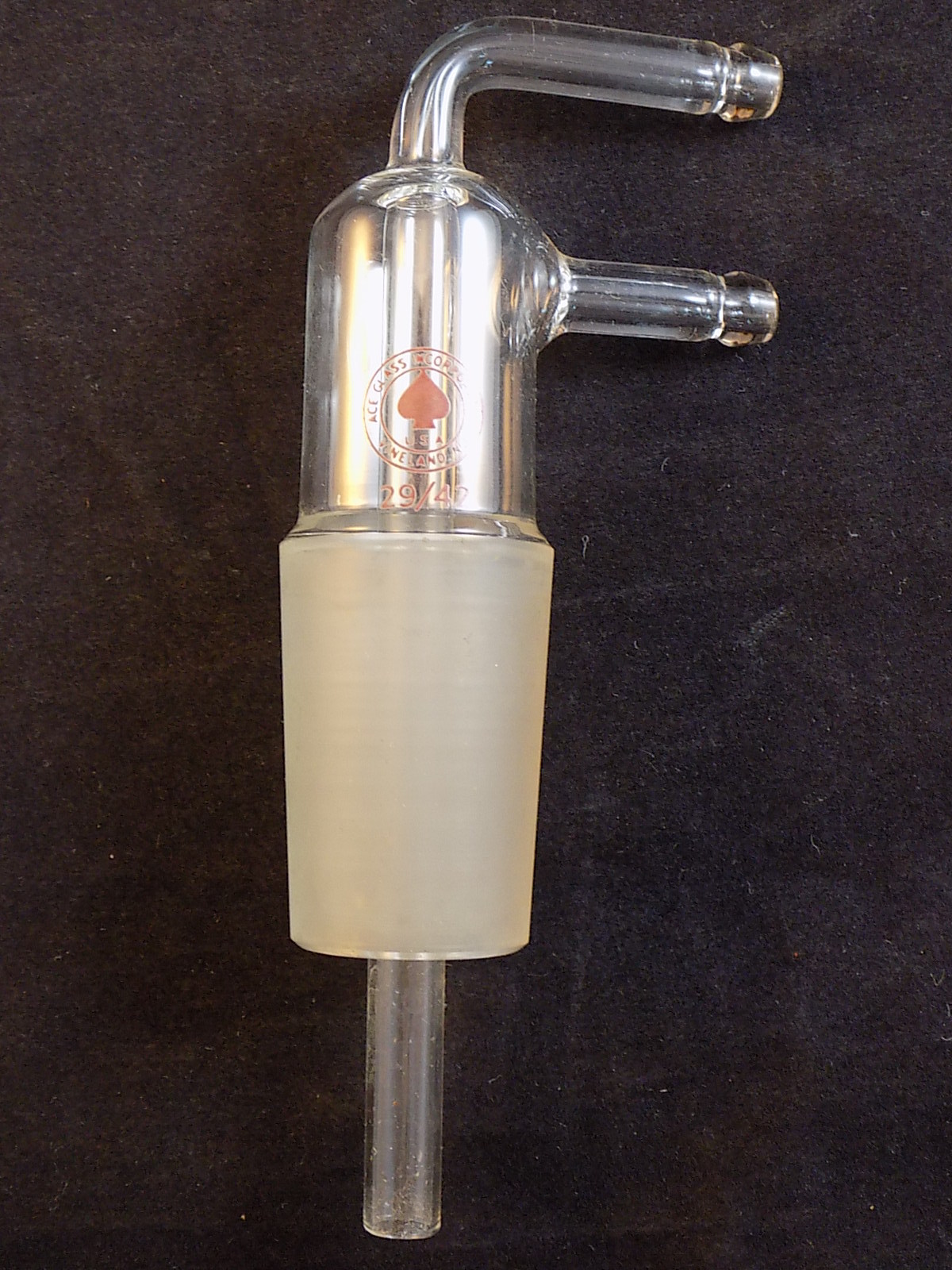 SUBLIMATION APPARATUS VACUUM CONDENSER by ACE GLASS 29/40 Tapered Joint