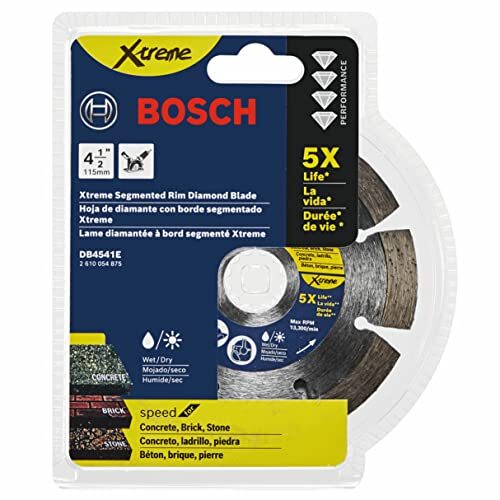 BOSCH DB4541E 4-1/2 In. Xtreme Segmented Rim Diamond Blade