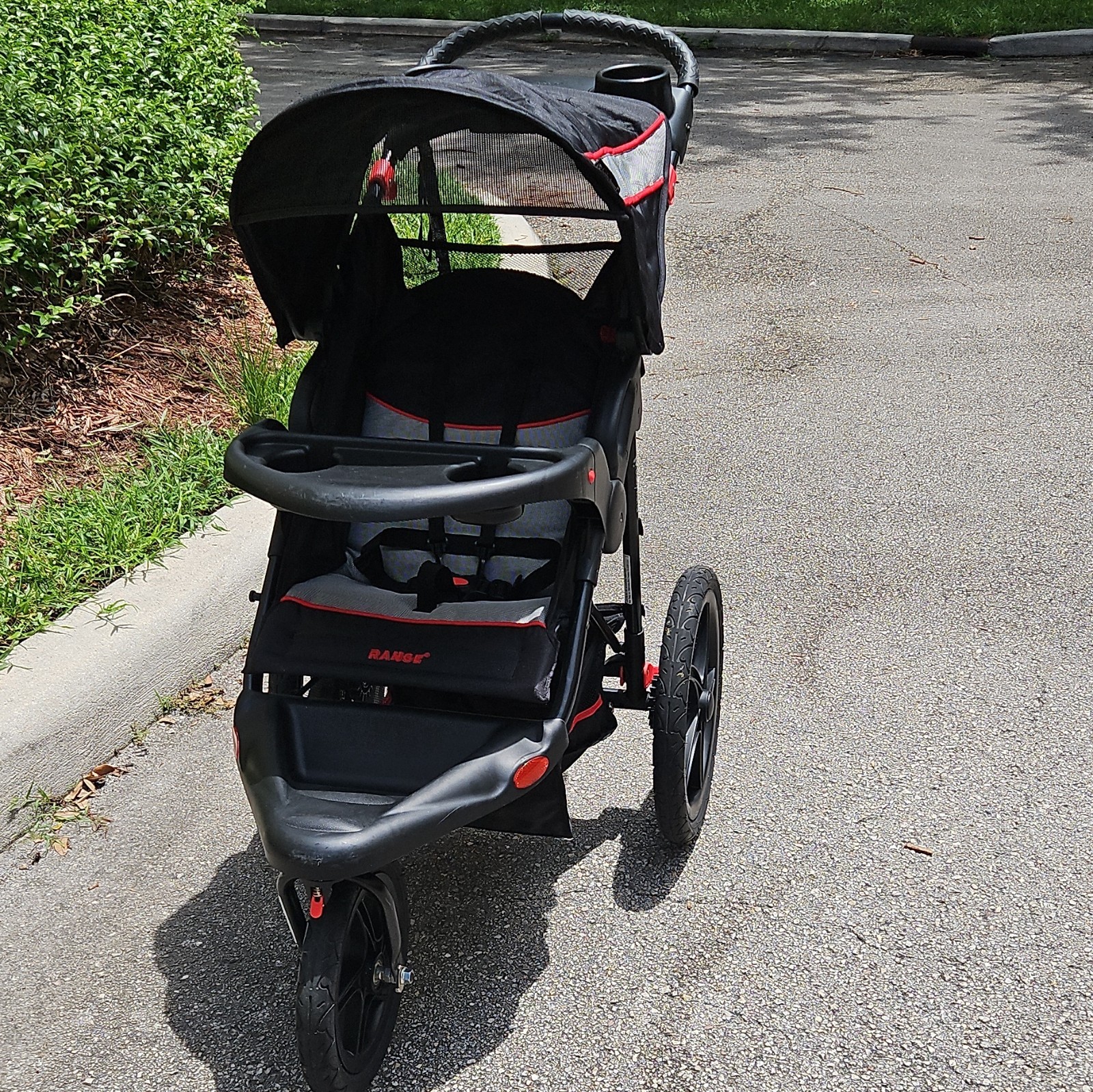 Baby Trend JG94068 Expedition LX Black Mist Jogger Stroller - Black Red