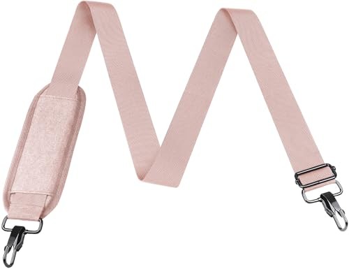 Shoulder Strap 56 inch, Universal Adjustable Thick Soft Duffel Bag Pink