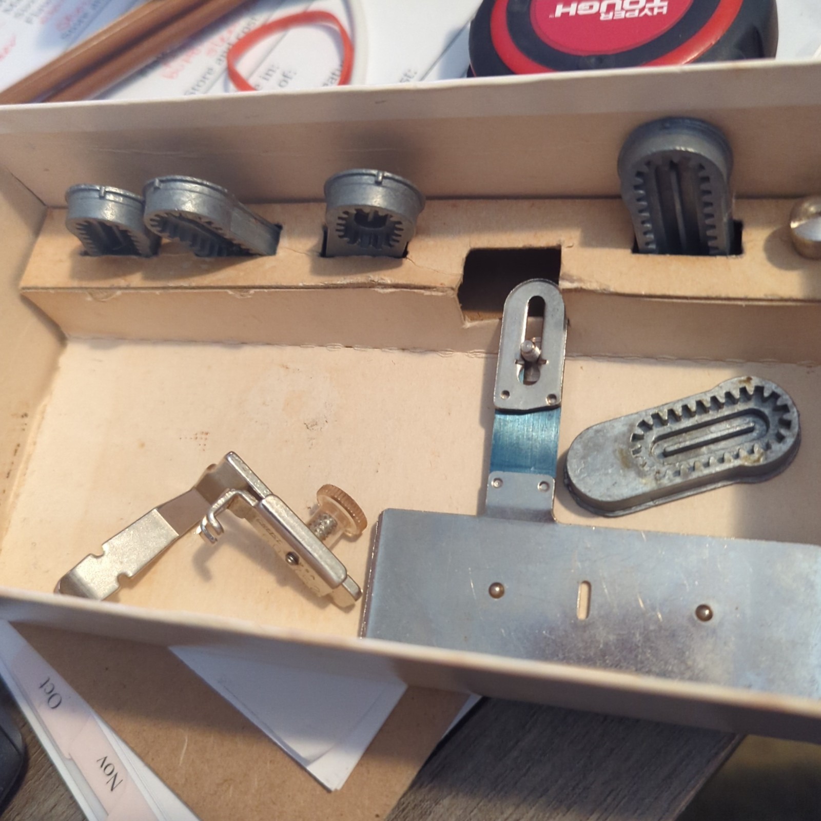 Vintage Sears Kenmore Buttonholer Attachment w/Templates Box Instructions M351