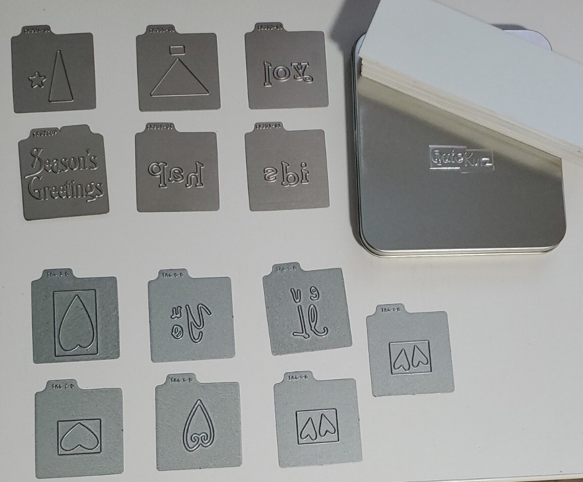 QuicKutz Themed Die Cutting Set of 2 Kits - Holiday and Love/Hearts