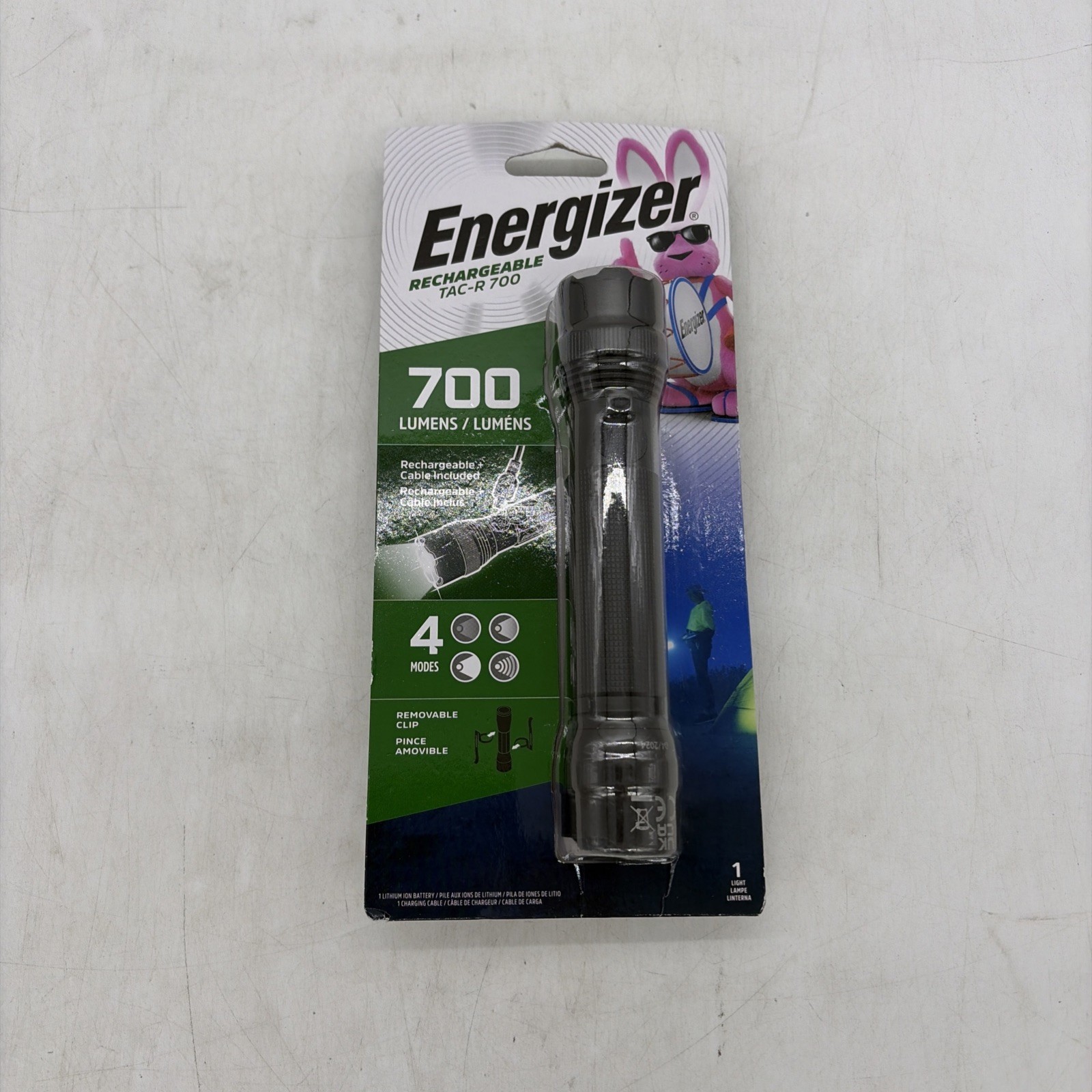 Energizer TAC-R 700 Tactical Flashlight Rechargeable 700 Lumens New