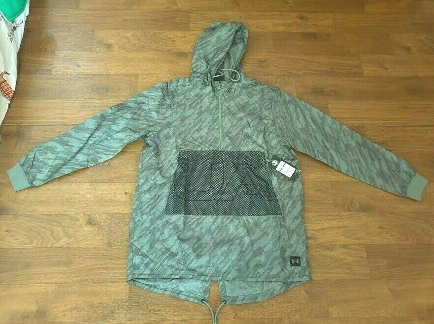 Under Armour 1/4 Zip Camo Men's Hooded Jacket Windbreaker Light 1320728-492
