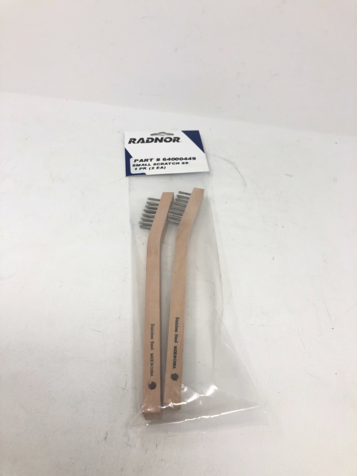 Radnor 64000449  .006" Stainless Steel Inspection Brushes (4 x 2 Pack)
