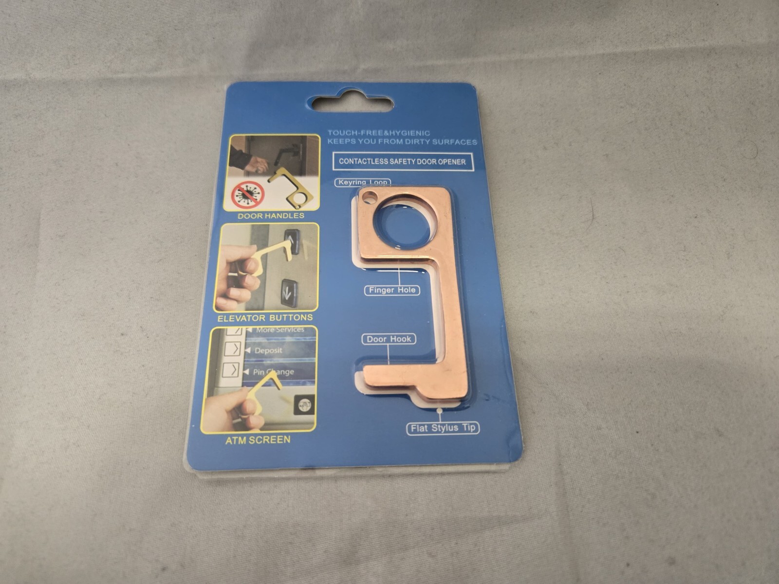 Lot of 25 Contactless Door Opener -  Door Open Tool Key Ring- Rose Gold