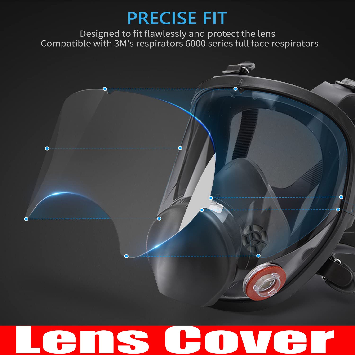 50/25X Peel off Lens Cover Compatible for 3M 6885, 6000, 6700, 6800, 6900 Serie