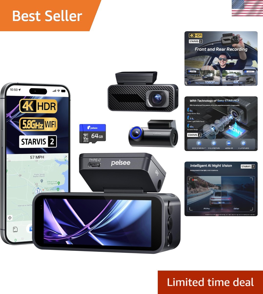 Experience Advanced Safety: P1 Pro 4K Dash Cam with 170° View & Smart Alerts