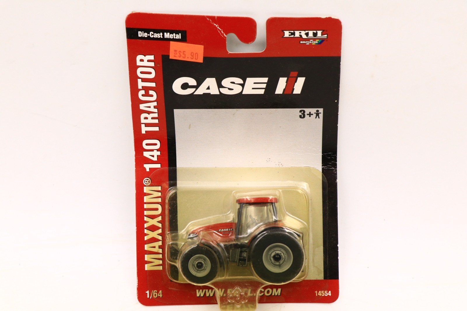 ERTL CASE 14554 Maxxum 140 Tractor 1/64 NIP New On Card