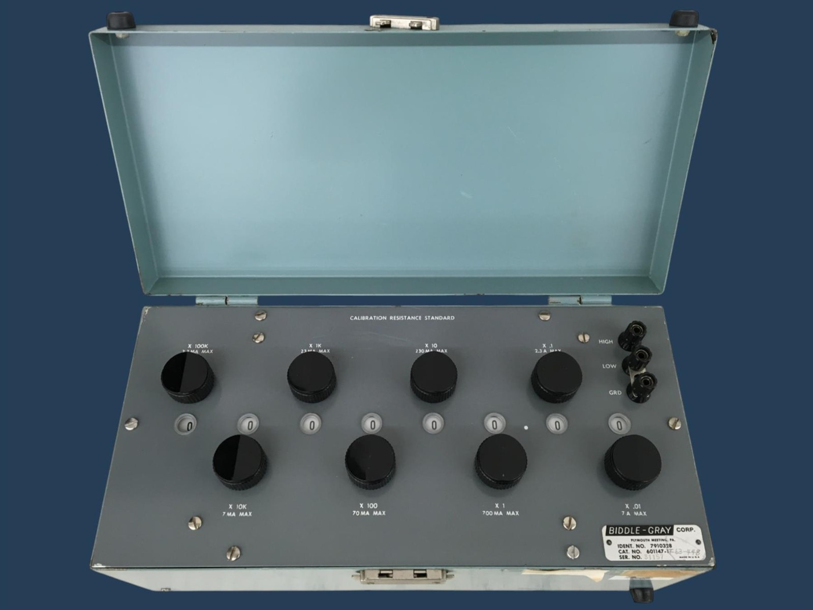 Biddle-Gray Corp. 601147-1 Calibration Resistance Standard