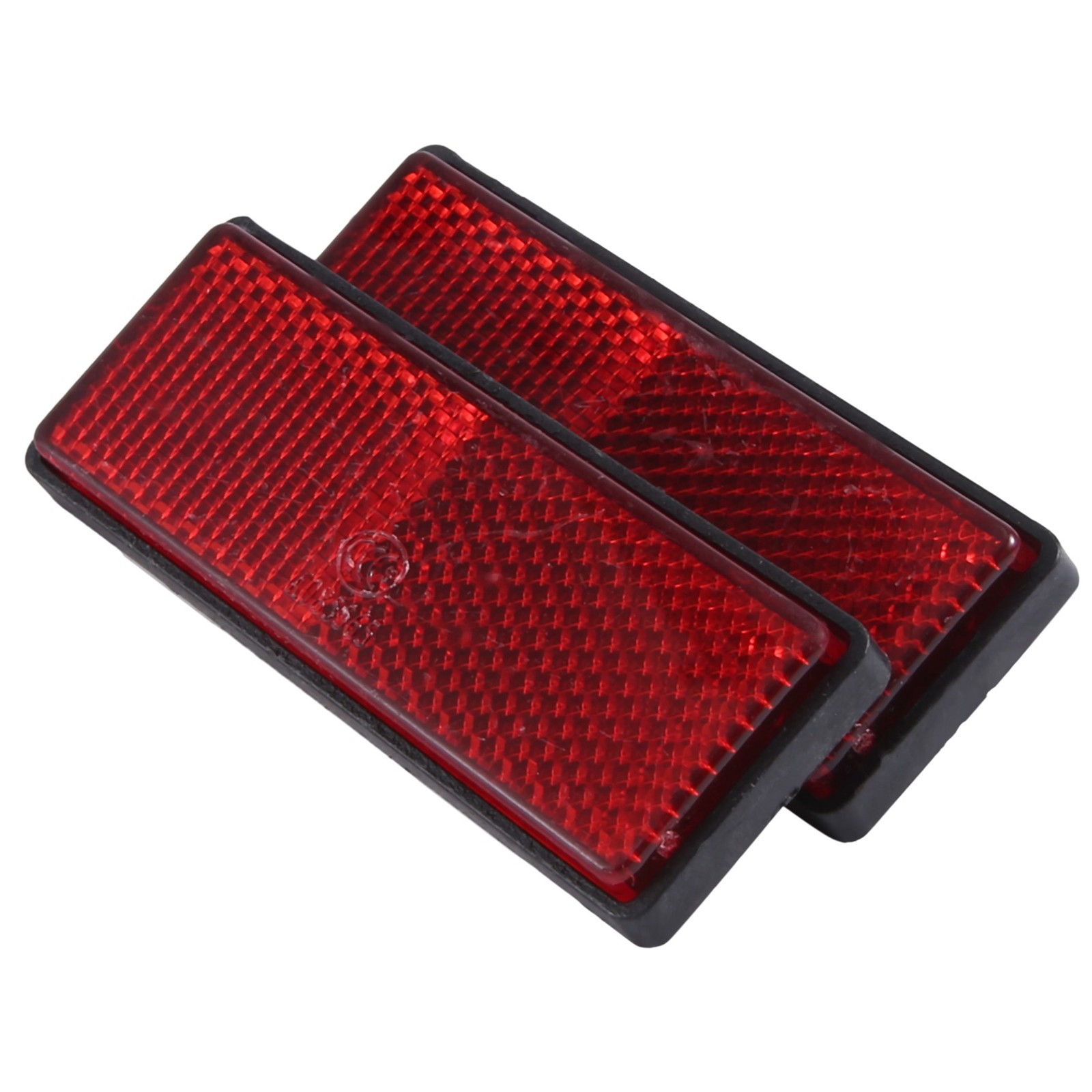 rectangle red Reflectors Universal For Motorcycles ATV Bikes Dirt Bikes S9I9