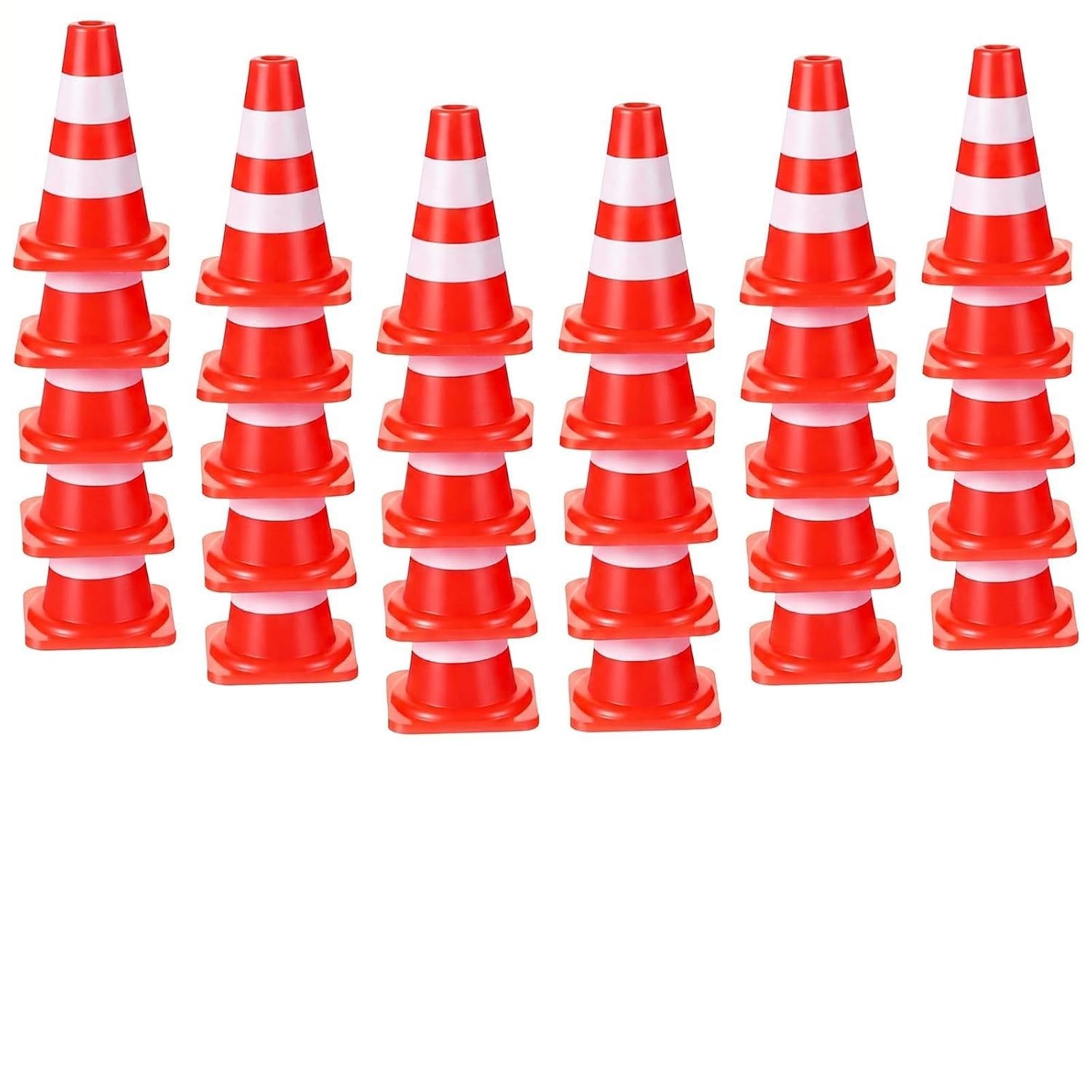 30 Pcs Mini Traffic Cones - 1 Inch Red Safety Cones for Creative Learning Games