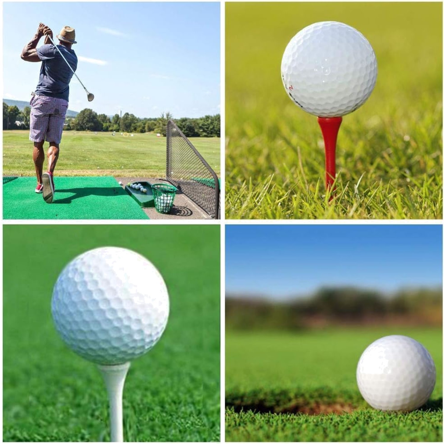 Golf Tees Professional Natural Wood Golf Tees Pack of 100, Golfing Tees Multi...