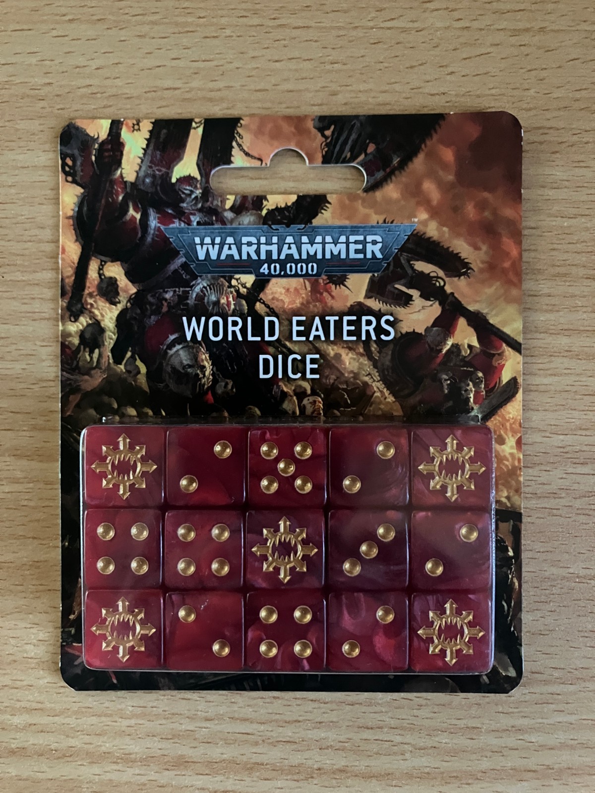 Games Workshop Warhammer 40K World Eaters 15 x 16mm Dice 2023 43-33 BNIB