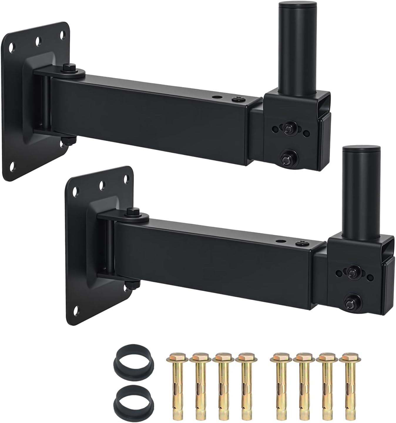 Heavy Duty Speaker Wall Mount,Adjustable Tilt & Swivel Wall Mount Brackets for P