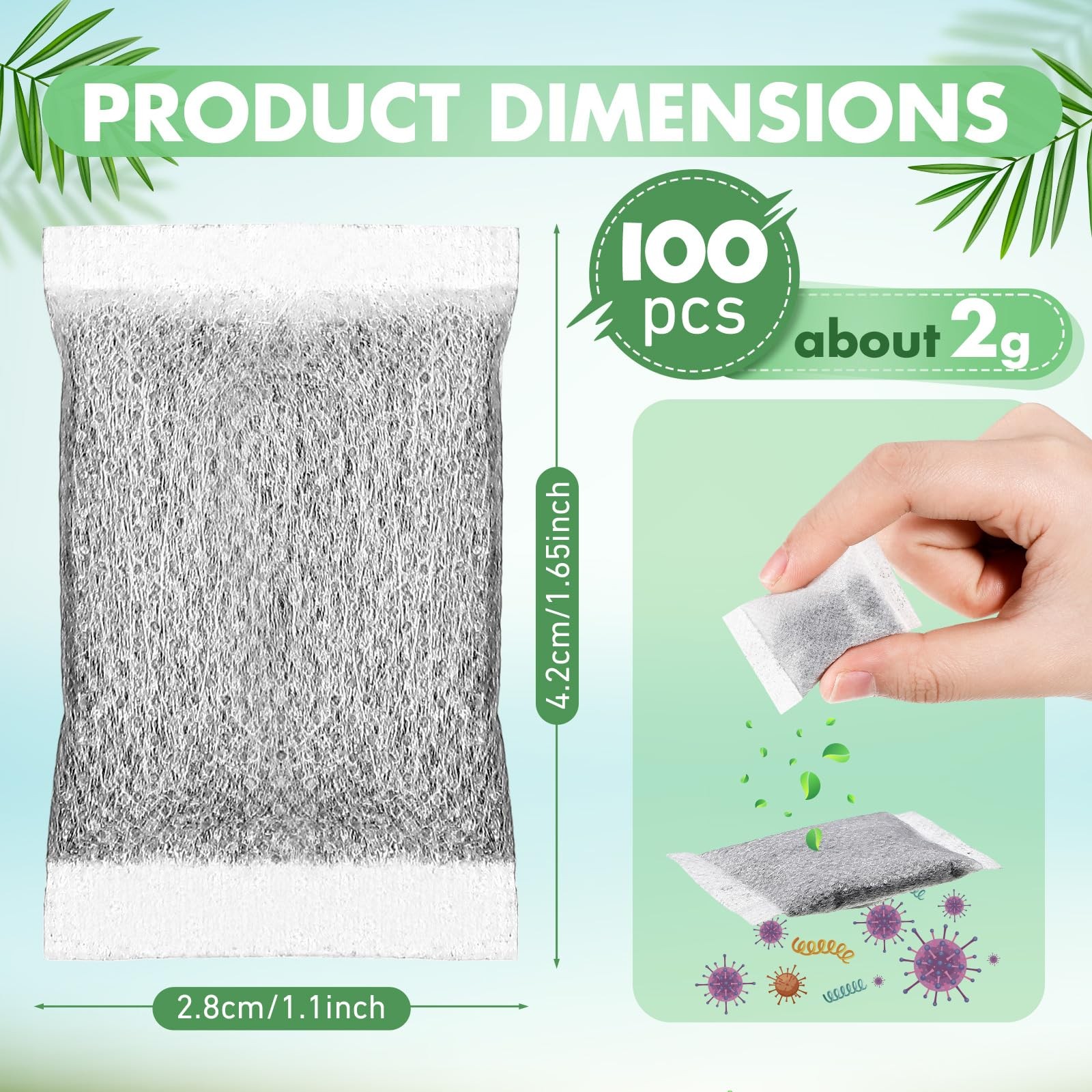 100 Pcs Activated Charcoal Water Filter Coconut Shell Distiller Filters Activ...