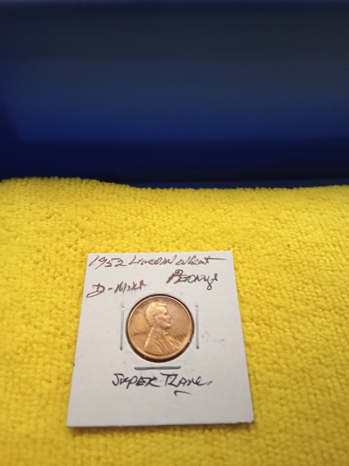 1952  Lincoln PENNY   D MINT ERROW L ON RIM