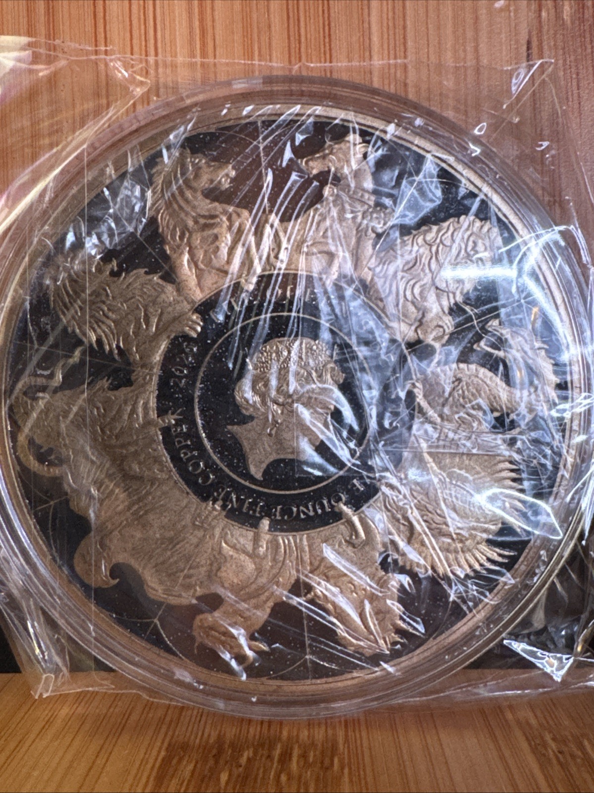 2026 The Queen's Beasts Completer Colorized 5 Troy Ounce Fine Copper Round
