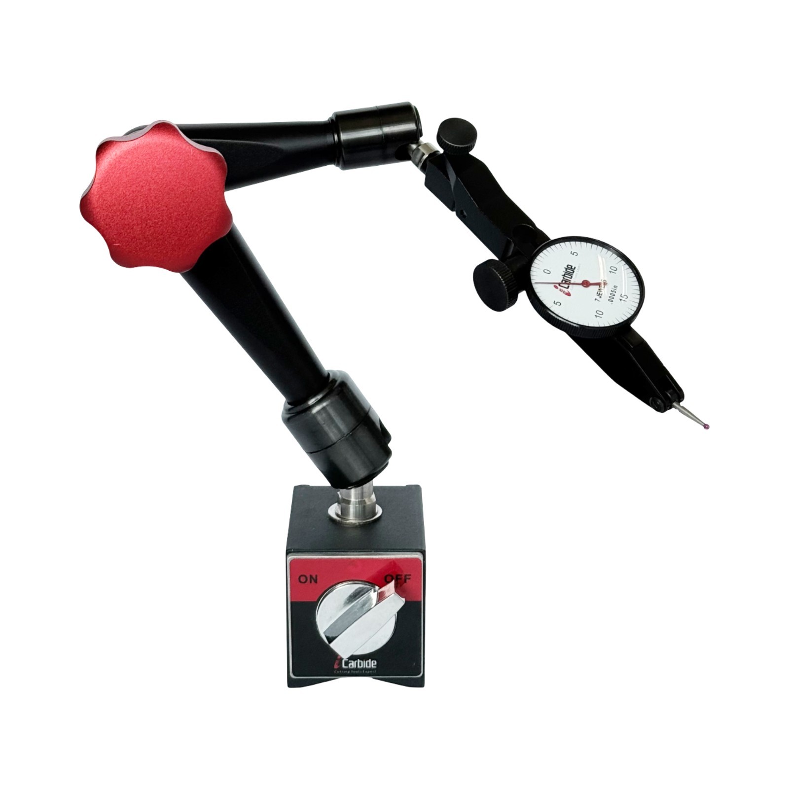 176lbs Hydraulic Magnetic Base Indicator Stands & 0.0005″ Dial Indicator Set