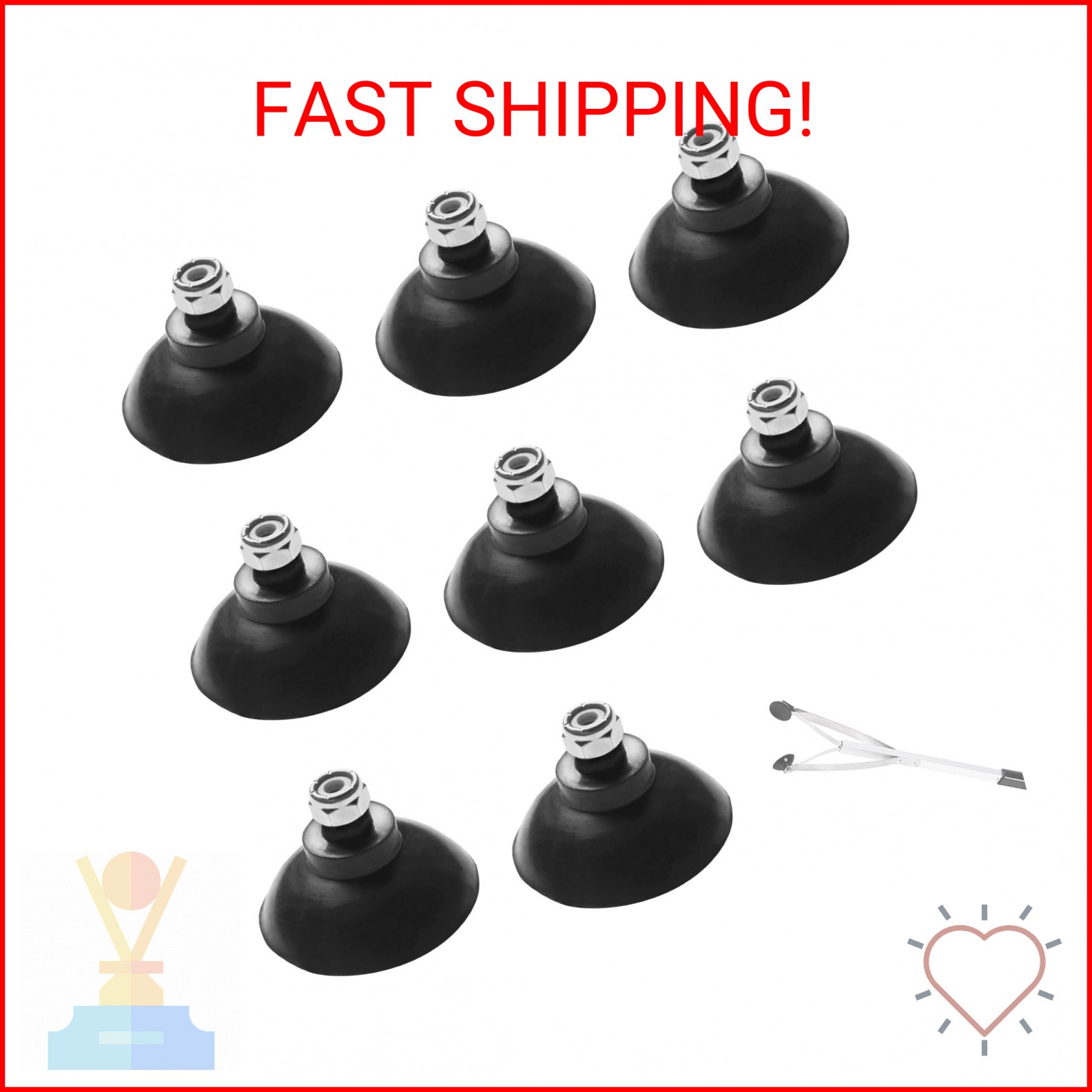 8 Pcs Replacement Gripper Cups Compatible with Arcmate EZ Reacher Accessory Tips