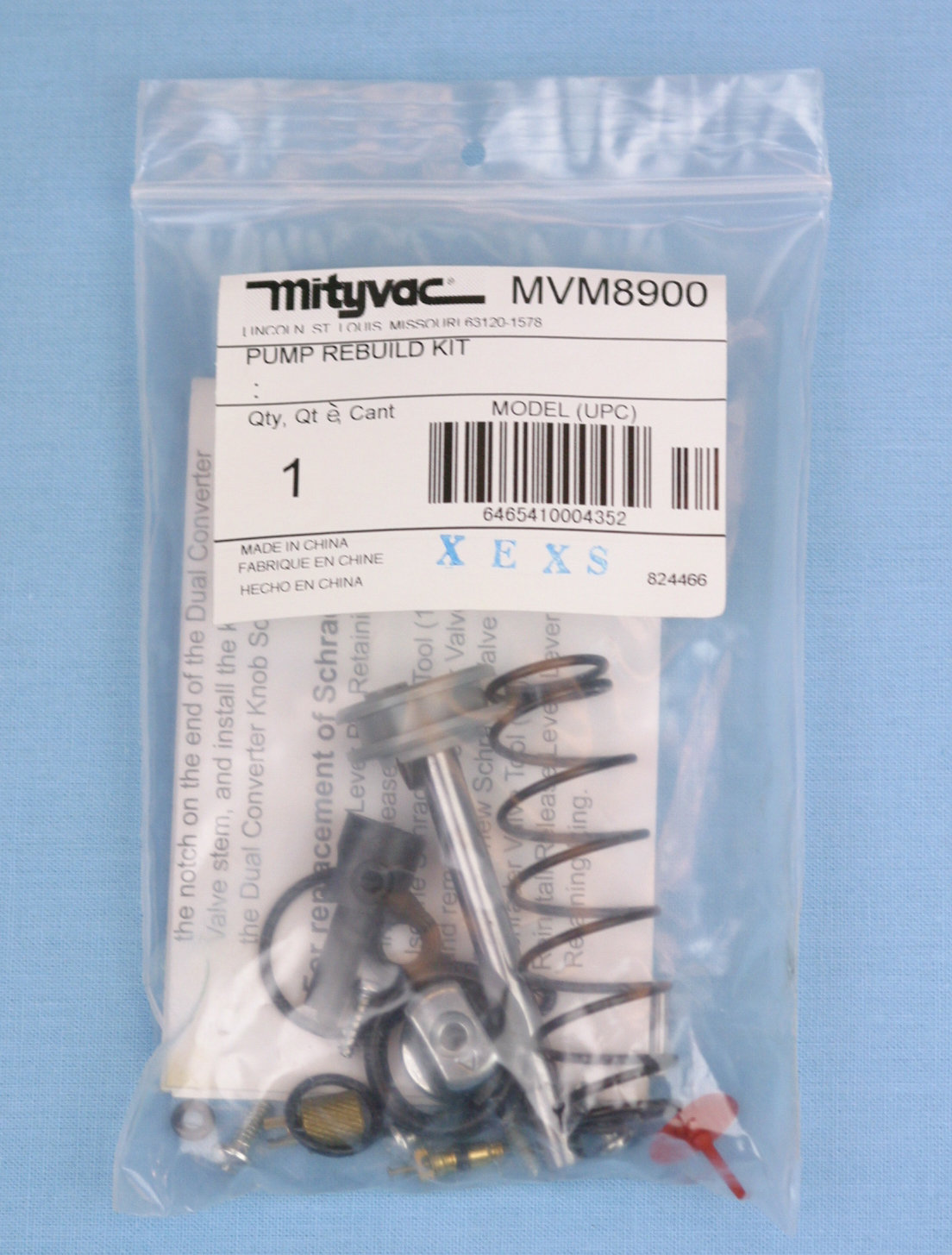 MITYVAC SILVERLINE VACUUM PUMP REBUILD KIT MVM8900