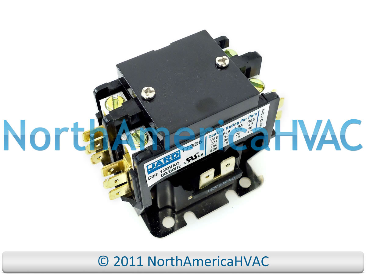 A/C Contactor Relay Double 2 Pole 30 Amp 120 Volt Fits Mars2 Jard 17326