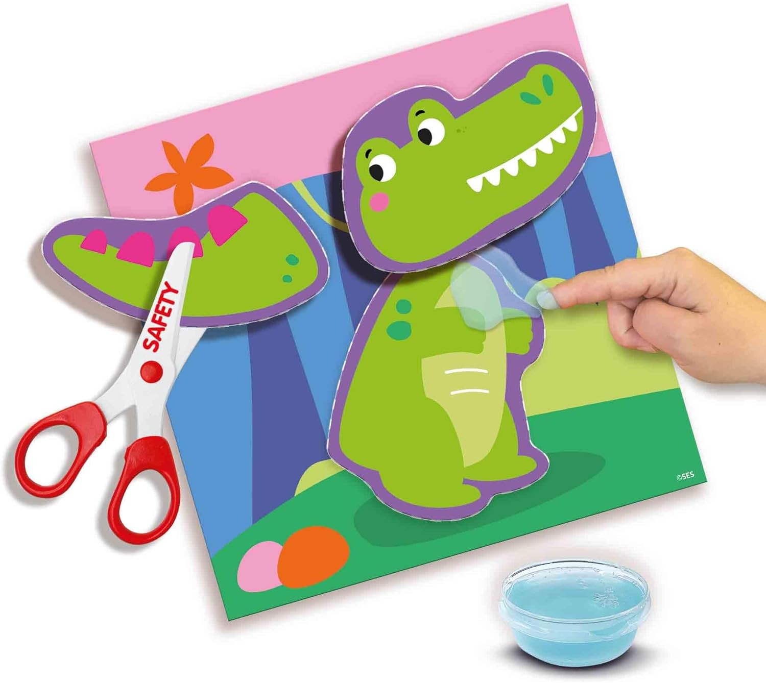 SES Creative 14042 - I Learn to Cut and Paste, Safe Scissors, Complete Set for Y