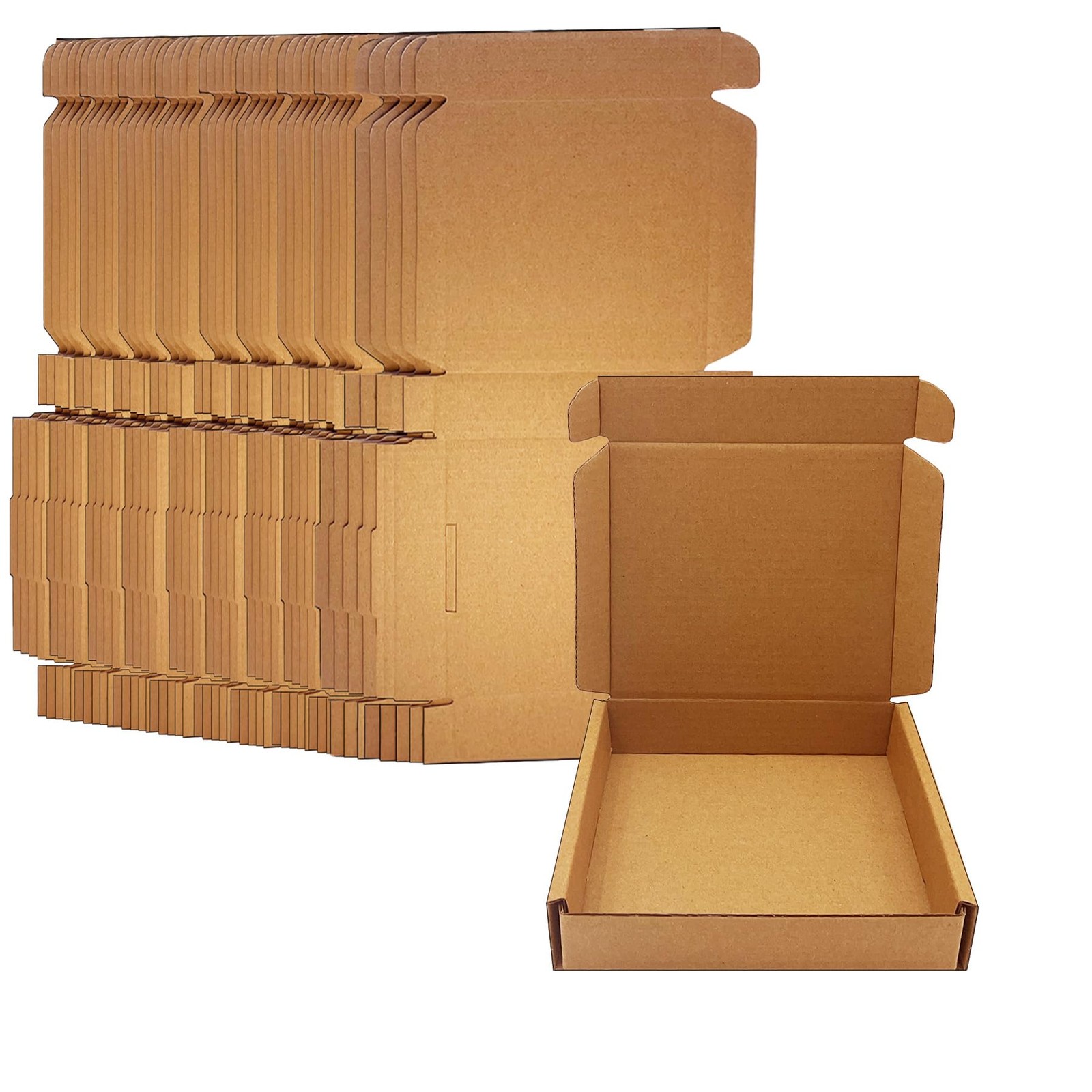 5x4x1" Small Shipping Boxes 50pk Brown Kraft Corrugated Mailer Bulk