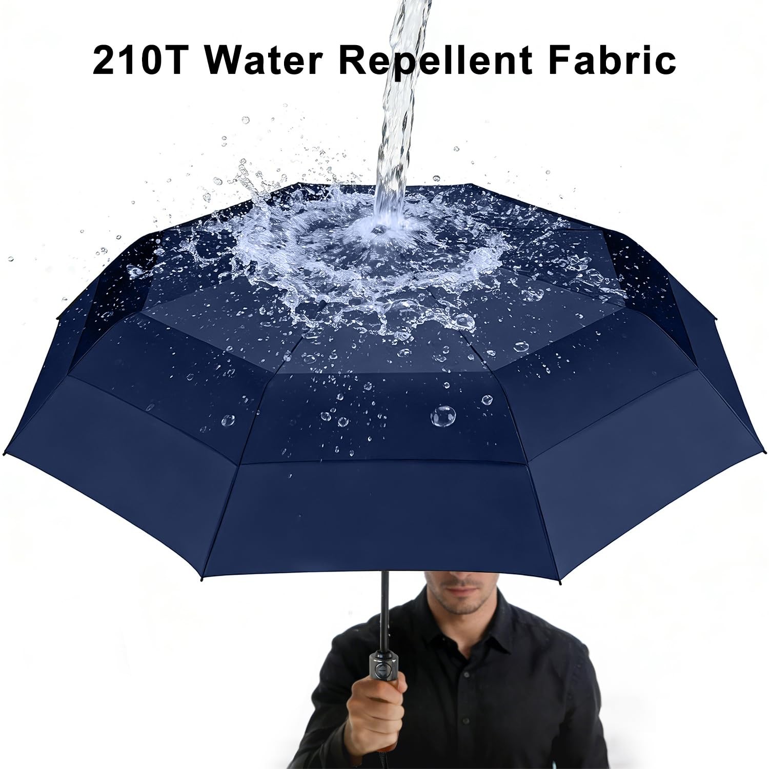 Large Compact Golf Umbrella - 54inch Oversized Auto Open Close Folding Golf U...