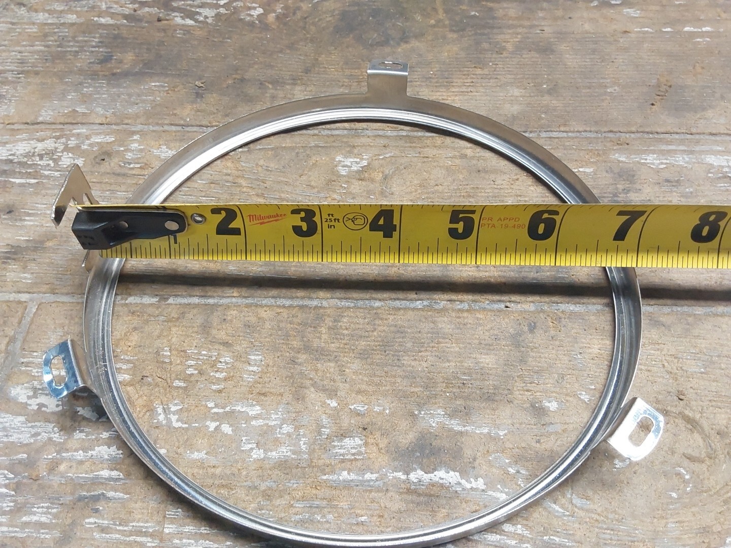 Harley Davidson Inner Headlight Indicator Light Bucket Trim Ring Silver 7"