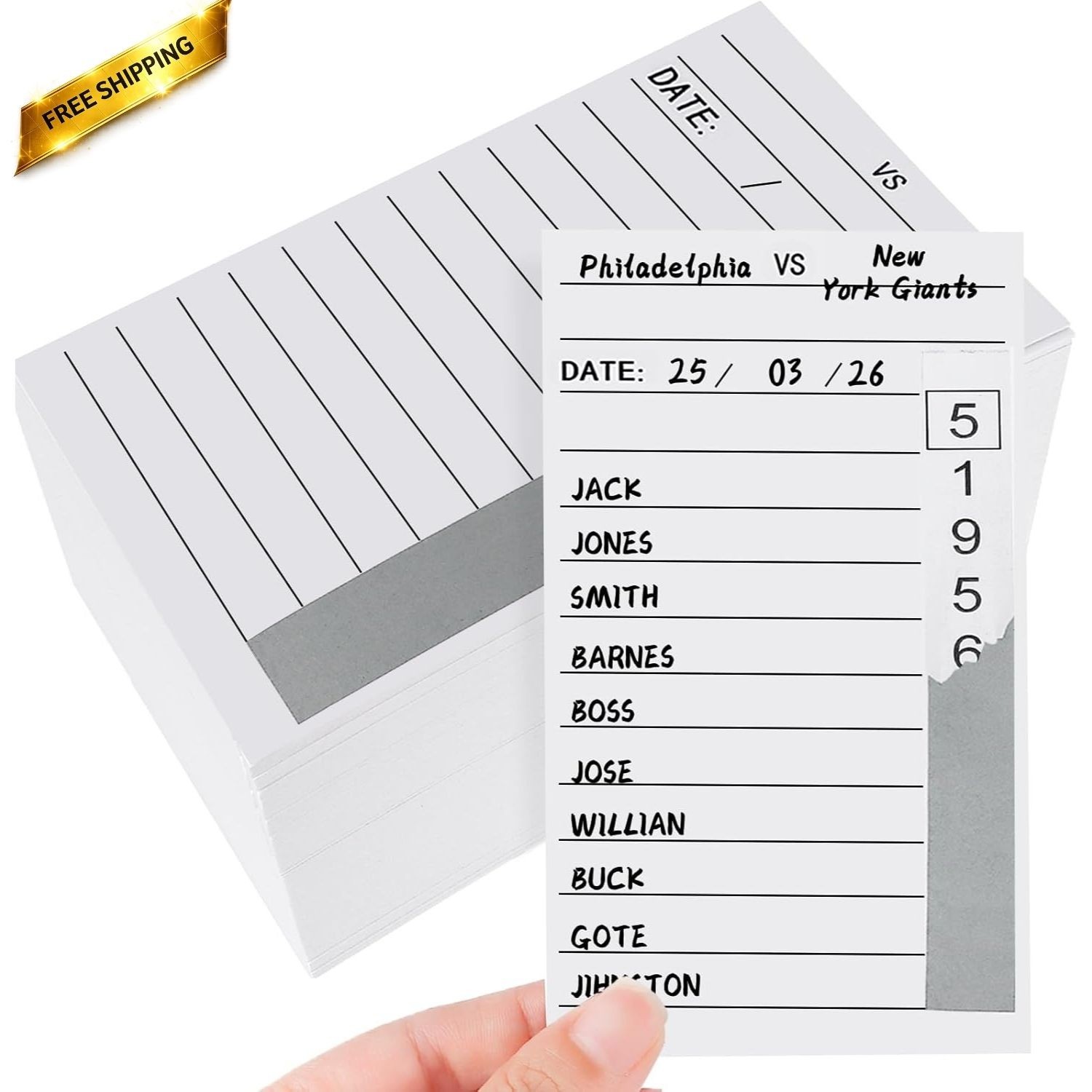160 Pieces 10 Line Strip Cards for Gambling Football Sports Strip Cards