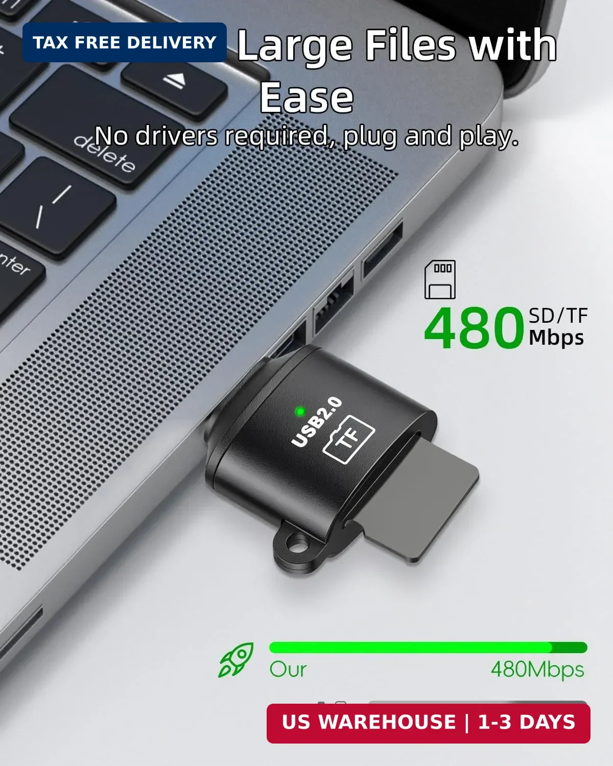 Micro SD Card Reader,SD Card Reader to USB C,Type c to TF-Card Reader Compatible